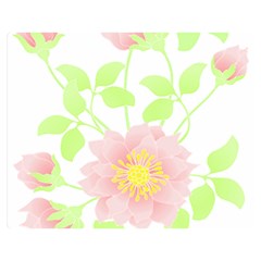 Flowers Illustration T- Shirtflowers T- Shirt (8) Two Sides Premium Plush Fleece Blanket (Medium)