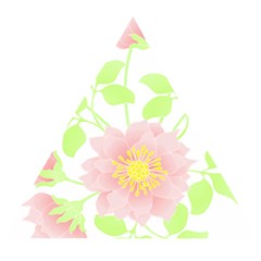 Flowers Illustration T- Shirtflowers T- Shirt (8) Wooden Puzzle Triangle by EnriqueJohnson