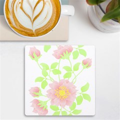 Flowers Illustration T- Shirtflowers T- Shirt (8) Uv Print Square Tile Coaster  by EnriqueJohnson