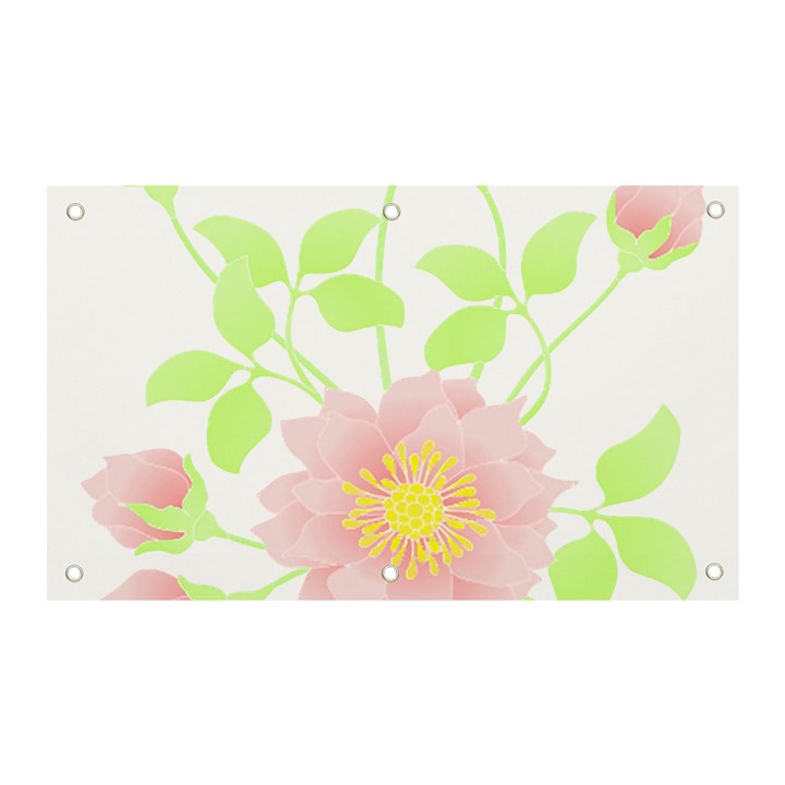 Flowers Illustration T- Shirtflowers T- Shirt (8) Banner and Sign 5  x 3 