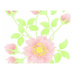 Flowers Illustration T- Shirtflowers T- Shirt (8) Two Sides Premium Plush Fleece Blanket (Extra Small)