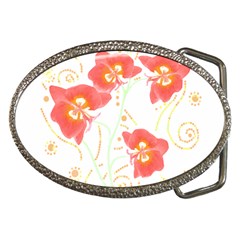 Flowers Illustration T- Shirtflowers T- Shirt Belt Buckles by EnriqueJohnson