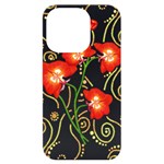 Flowers Illustration T- Shirtflowers T- Shirt iPhone 14 Pro Black UV Print Case Front