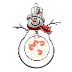 Flowers Illustration T- Shirtflowers T- Shirt Metal Snowman Ornament