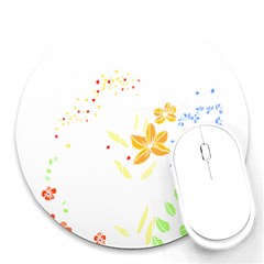 Flowers Lover T- Shirtflowers T- Shirt (1) Round Mousepad