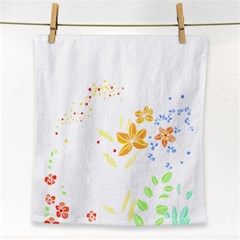 Flowers Lover T- Shirtflowers T- Shirt (1) Face Towel