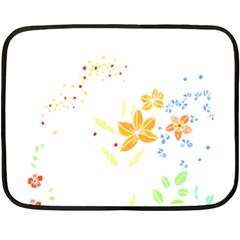 Flowers Lover T- Shirtflowers T- Shirt (1) Two Sides Fleece Blanket (Mini)