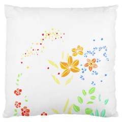 Flowers Lover T- Shirtflowers T- Shirt (1) Large Cushion Case (Two Sides)