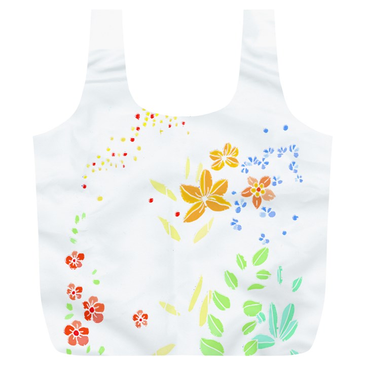 Flowers Lover T- Shirtflowers T- Shirt (1) Full Print Recycle Bag (XL)