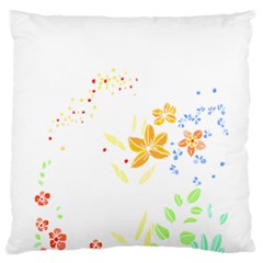 Flowers Lover T- Shirtflowers T- Shirt (1) Large Premium Plush Fleece Cushion Case (One Side)