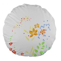 Flowers Lover T- Shirtflowers T- Shirt (1) Large 18  Premium Flano Round Cushions