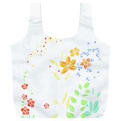 Flowers Lover T- Shirtflowers T- Shirt (1) Full Print Recycle Bag (XXL)