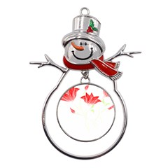 Flowers Lover T- Shirtflowers T- Shirt (2) Metal Snowman Ornament