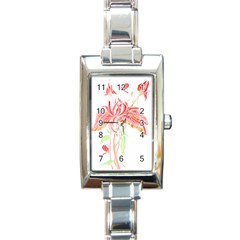 Flowers Lover T- Shirtflowers T- Shirt (3) Rectangle Italian Charm Watch by EnriqueJohnson