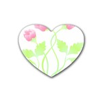 Flowers Lover T- Shirtflowers T- Shirt (6) Rubber Coaster (Heart) Front