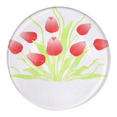 Flowers Lover T- Shirtflowers T- Shirt (7) Round Glass Fridge Magnet (4 Pack) by EnriqueJohnson