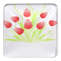 Flowers Lover T- Shirtflowers T- Shirt (7) Square Glass Fridge Magnet (4 Pack) by EnriqueJohnson