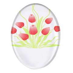 Flowers Lover T- Shirtflowers T- Shirt (7) Oval Glass Fridge Magnet (4 Pack) by EnriqueJohnson