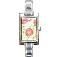 Flowers Lover T- Shirtflowers T- Shirt (8) Rectangle Italian Charm Watch by EnriqueJohnson