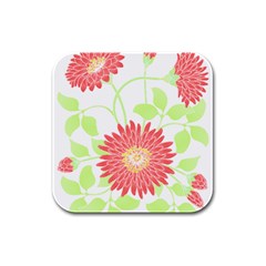 Flowers Lover T- Shirtflowers T- Shirt (8) Rubber Square Coaster (4 Pack) by EnriqueJohnson