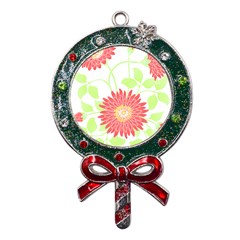 Flowers Lover T- Shirtflowers T- Shirt (8) Metal X mas Lollipop With Crystal Ornament