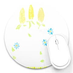 Flowers Lover T- Shirtflowers T- Shirt (10) Round Mousepad by EnriqueJohnson