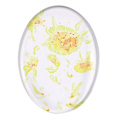 Flowers Lover T- Shirtflowers T- Shirt (11) Oval Glass Fridge Magnet (4 Pack) by EnriqueJohnson