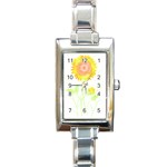 Flowers Lover T- Shirtflowers T- Shirt Rectangle Italian Charm Watch Front