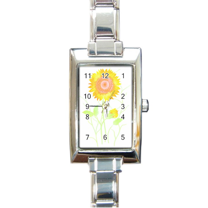 Flowers Lover T- Shirtflowers T- Shirt Rectangle Italian Charm Watch