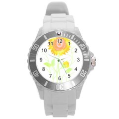 Flowers Lover T- Shirtflowers T- Shirt Round Plastic Sport Watch (l) by EnriqueJohnson