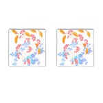 Flowers Pattern T- Shirtflower Pattern Design Drawing T- Shirt Cufflinks (Square) Front(Pair)