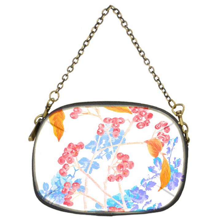 Flowers Pattern T- Shirtflower Pattern Design Drawing T- Shirt Chain Purse (One Side)