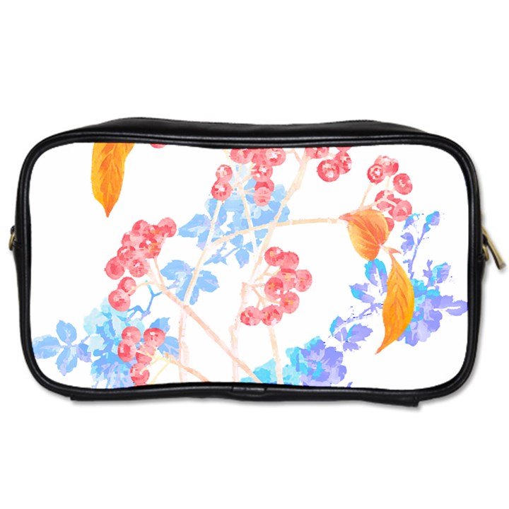 Flowers Pattern T- Shirtflower Pattern Design Drawing T- Shirt Toiletries Bag (Two Sides)