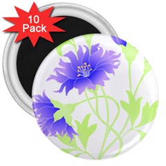 Flowers Pattern T- Shirtflowers T- Shirt 3  Magnets (10 Pack)  by EnriqueJohnson