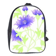 Flowers Pattern T- Shirtflowers T- Shirt School Bag (large) by EnriqueJohnson