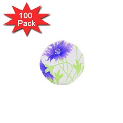 Flowers Pattern T- Shirtflowers T- Shirt 1  Mini Buttons (100 Pack)  by EnriqueJohnson