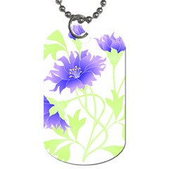 Flowers Pattern T- Shirtflowers T- Shirt Dog Tag (two Sides)