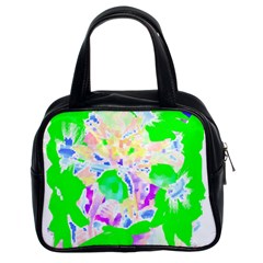 Flowers T- Shirt Abstract Flowers Classic Handbag (two Sides) by EnriqueJohnson