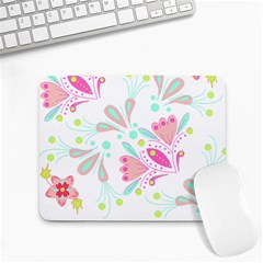 Flowers T- Shirt Batik Flower  Pattern T- Shirt Small Mousepad