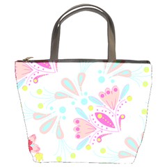 Flowers T- Shirt Batik Flower  Pattern T- Shirt Bucket Bag