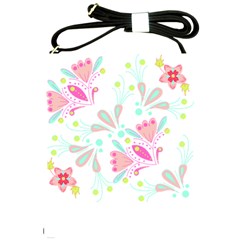 Flowers T- Shirt Batik Flower  Pattern T- Shirt Shoulder Sling Bag