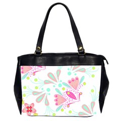 Flowers T- Shirt Batik Flower  Pattern T- Shirt Oversize Office Handbag (2 Sides)