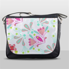 Flowers T- Shirt Batik Flower  Pattern T- Shirt Messenger Bag