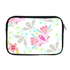 Flowers T- Shirt Batik Flower  Pattern T- Shirt Apple MacBook Pro 17  Zipper Case