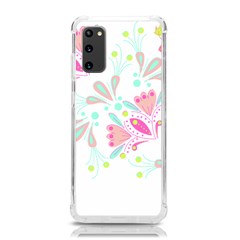 Flowers T- Shirt Batik Flower  Pattern T- Shirt Samsung Galaxy S20 6.2 Inch TPU UV Case