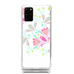 Flowers T- Shirt Batik Flower  Pattern T- Shirt Samsung Galaxy S20Plus 6.7 Inch TPU UV Case