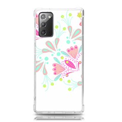 Flowers T- Shirt Batik Flower  Pattern T- Shirt Samsung Galaxy Note 20 TPU UV Case