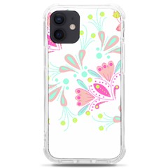 Flowers T- Shirt Batik Flower  Pattern T- Shirt iPhone 12 mini TPU UV Print Case	