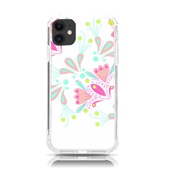 Flowers T- Shirt Batik Flower  Pattern T- Shirt iPhone 11 TPU UV Print Case