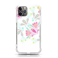 Flowers T- Shirt Batik Flower  Pattern T- Shirt iPhone 11 Pro 5.8 Inch TPU UV Print Case